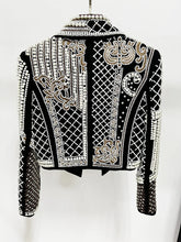 Pearls & Embroidery Cropped Velvet Jacket